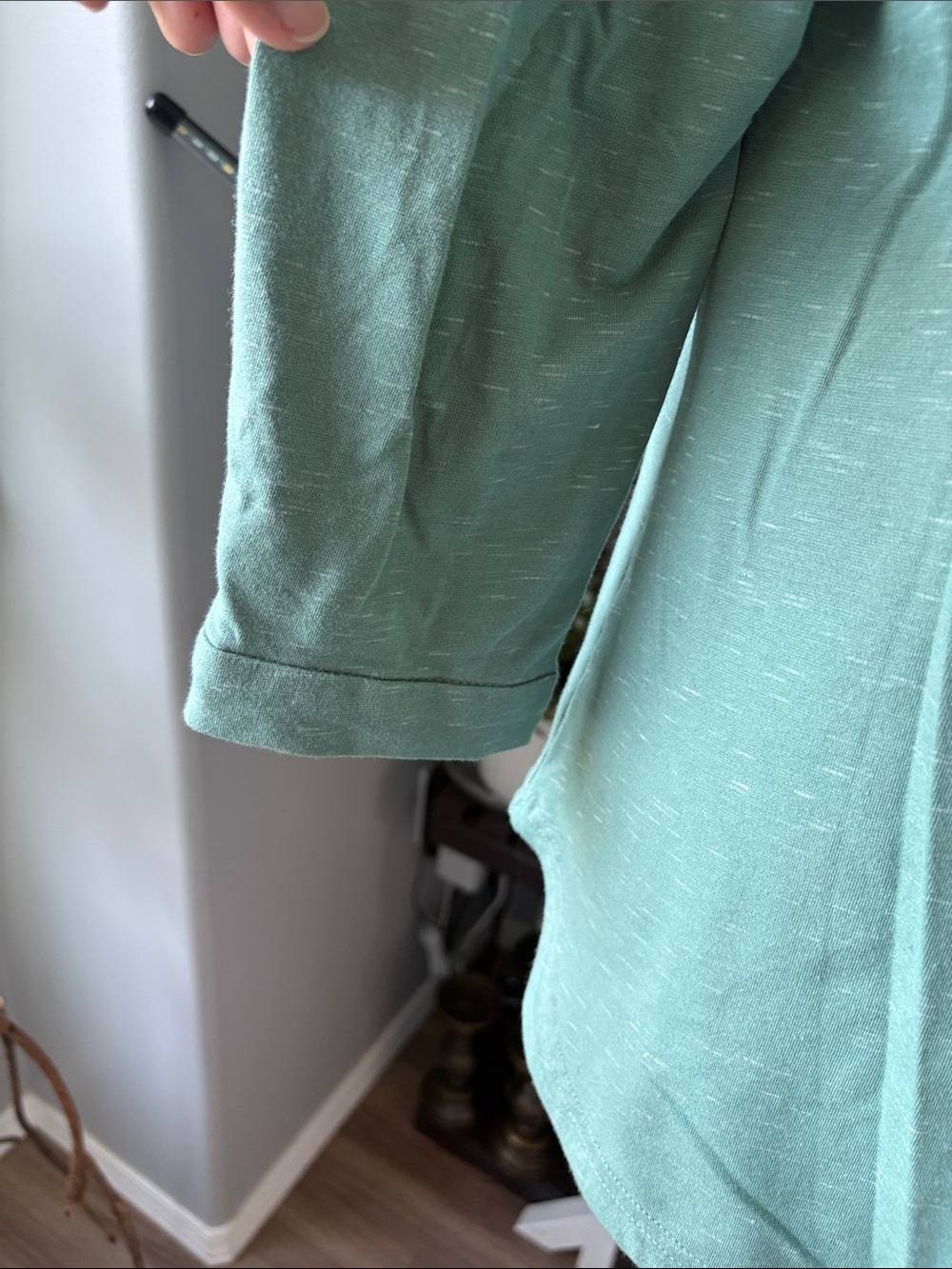 Columbia Women's Sage Green Button-Front Shirt with Contrast Trim - Picture 5 of 8